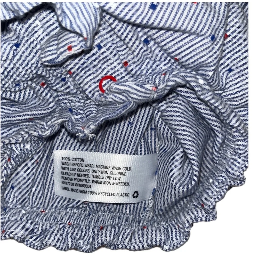 Cat & Jack • RED|WHITE|BLUE Striped & Polka Dot  Design Onesie - Picture 10 of 11